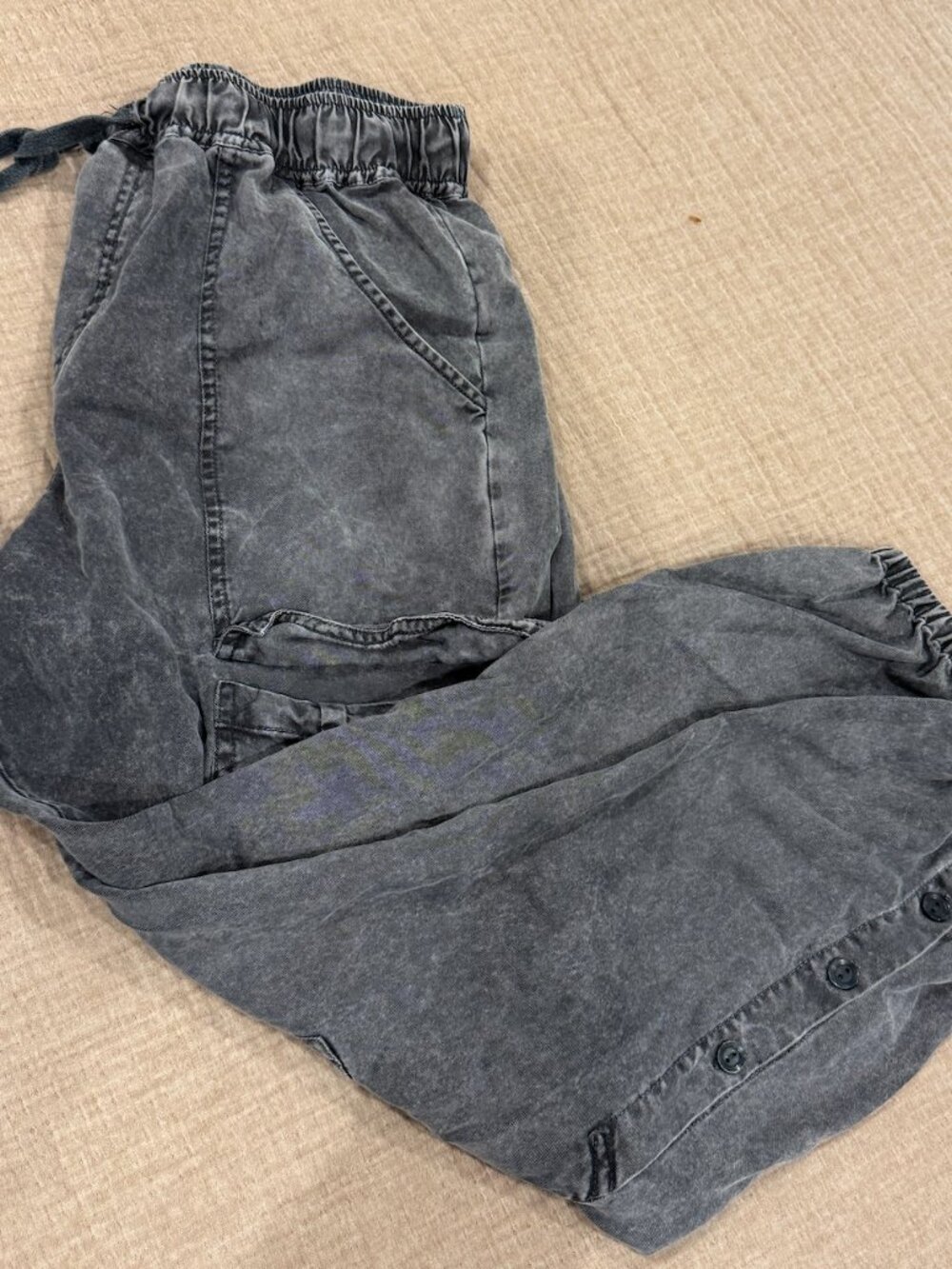YFB Washed Black Jogger Pants Size Medium